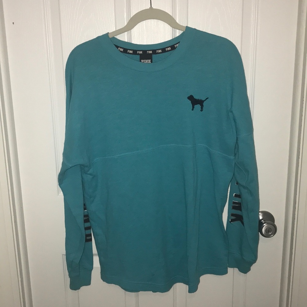 VS Pink Bling Oversized Long Sleeve